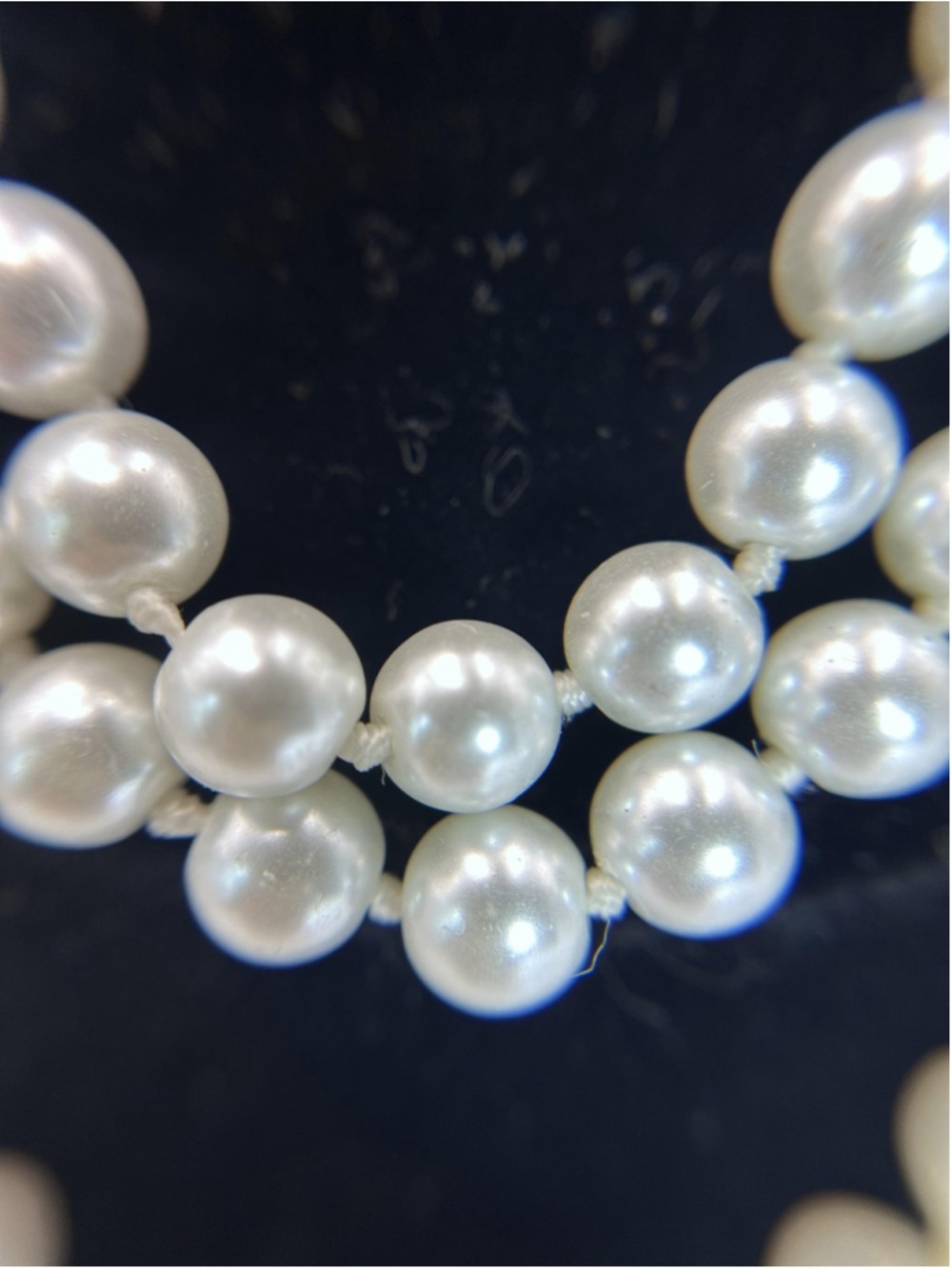Necklace‎ White Imitation Pearl Beaded Endless Strand Classic Layering Womens - Picture 3 of 6